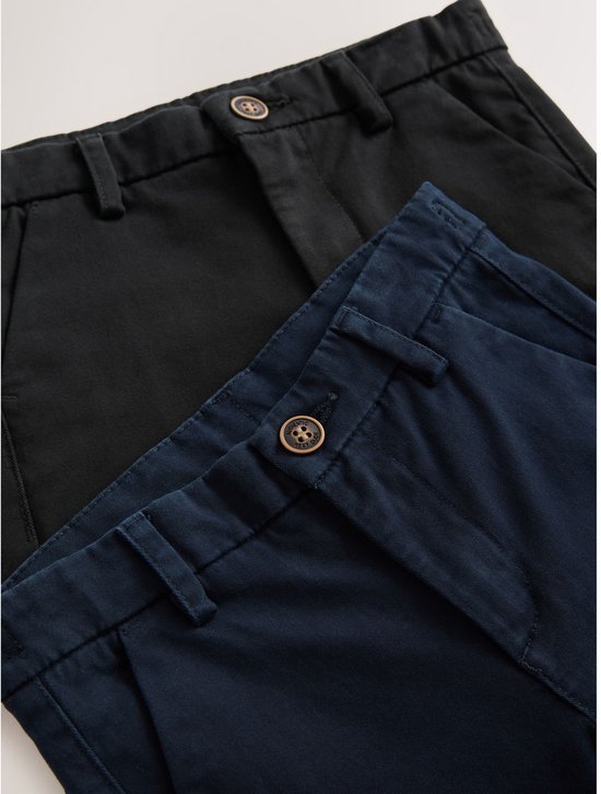 Next - Jongens - Set van 2 skinny chino's met stretch - Zwart