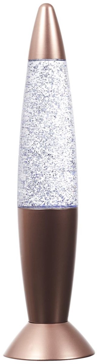 Home deco factory Home Deco Factory Tafellamp - lava / glitterlamp - kunststof - 14 x 9 x 35 cm