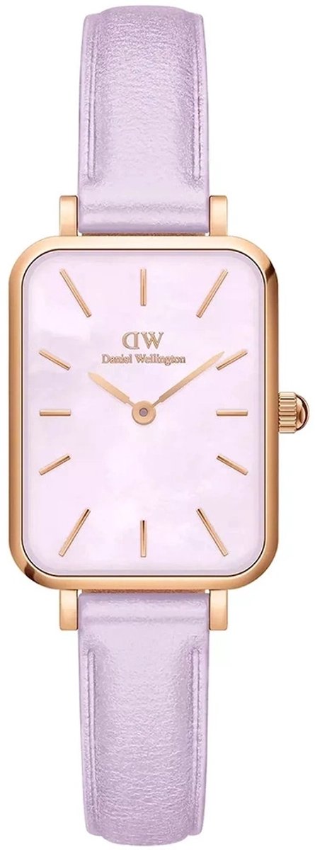 Daniel Wellington Quadro - Dameshorloge - Lavender Mop - 20mm - Roze Goud