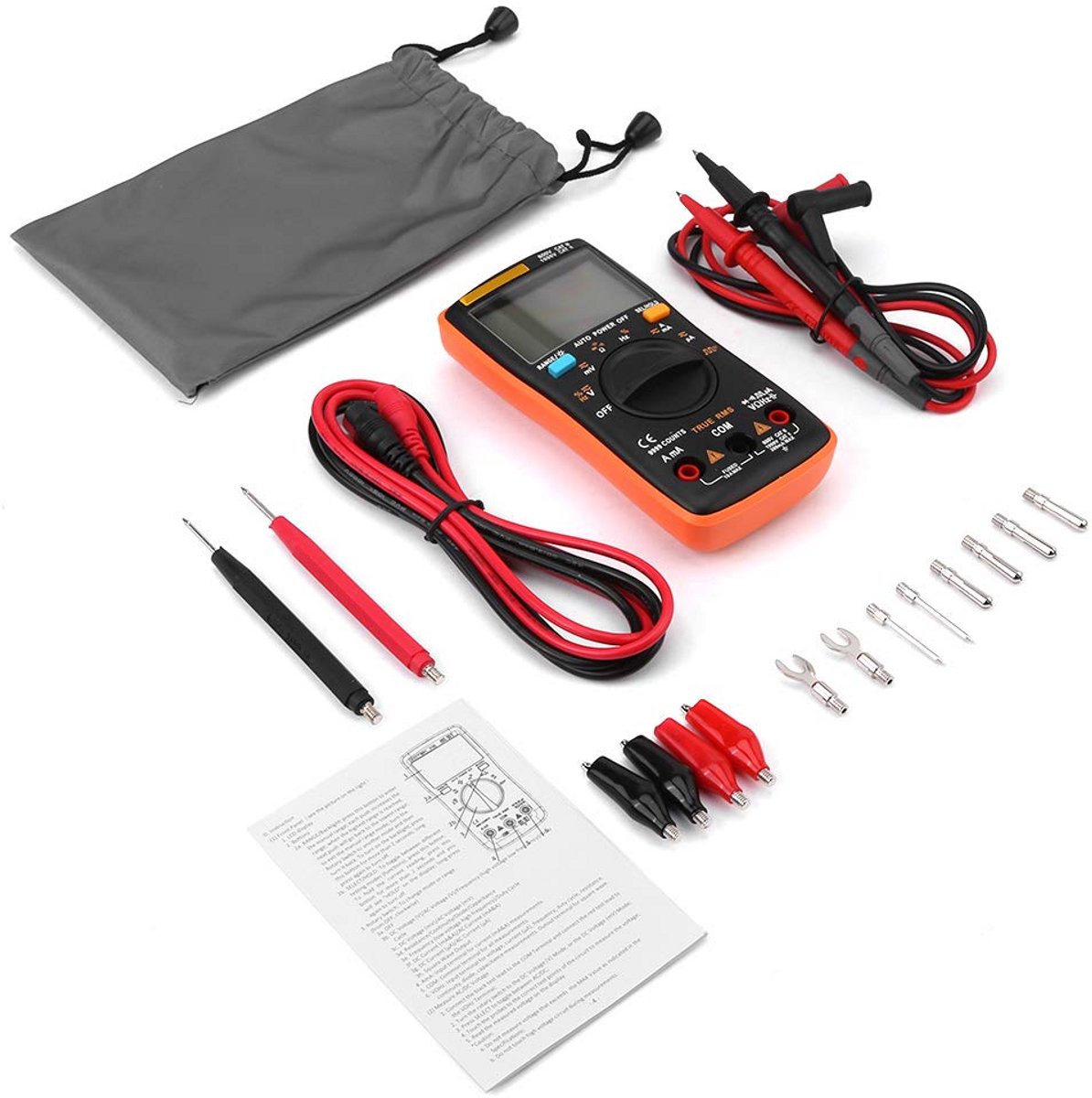 Digitale Multimeter True RMS Spanningsmeter Stroom Weerstandsmeter voor Hobby en Werk