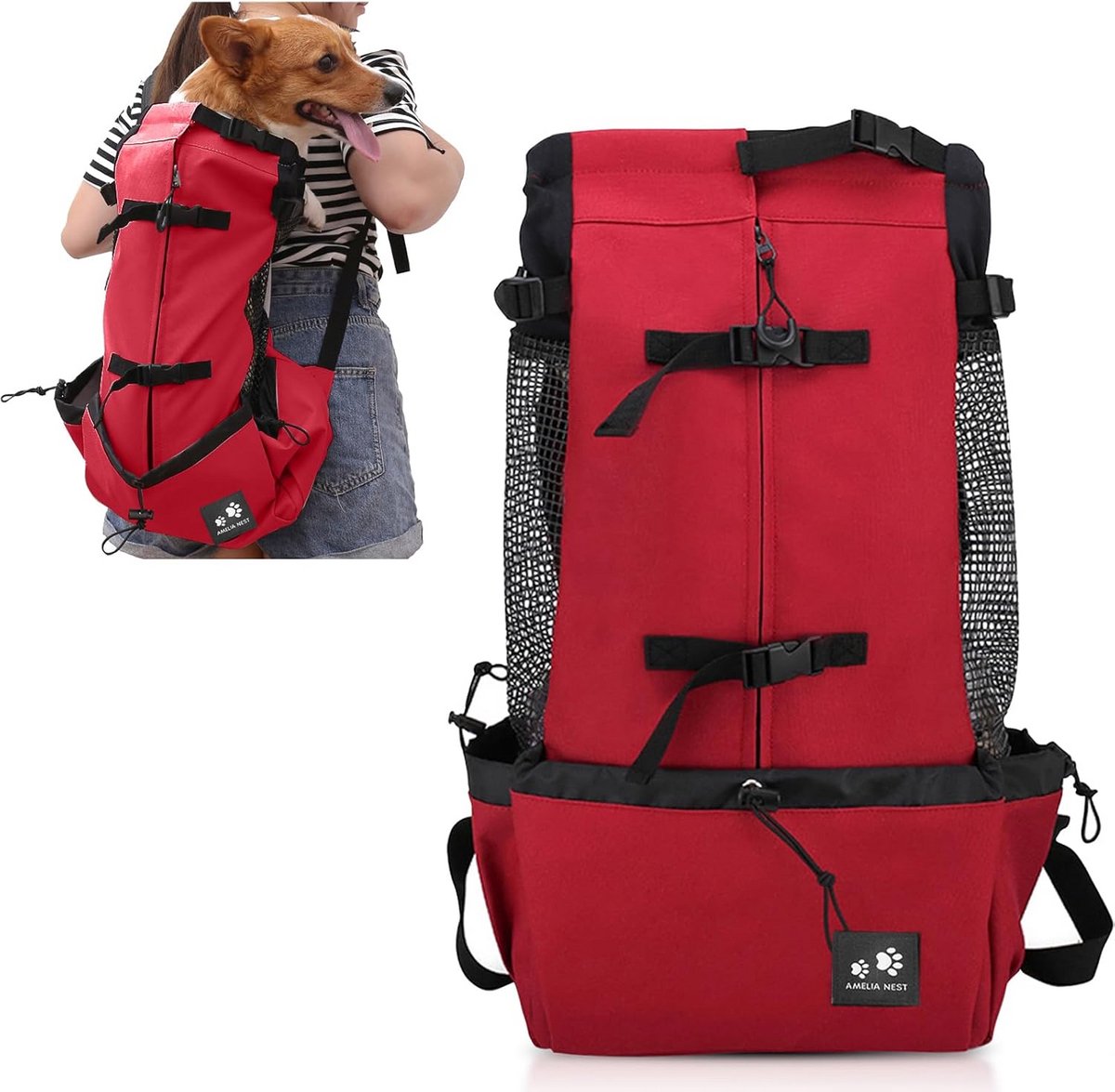 Comfortabele Honden en Katten Rugzak voor Wandelen en Reizen - Ademend en Veilig