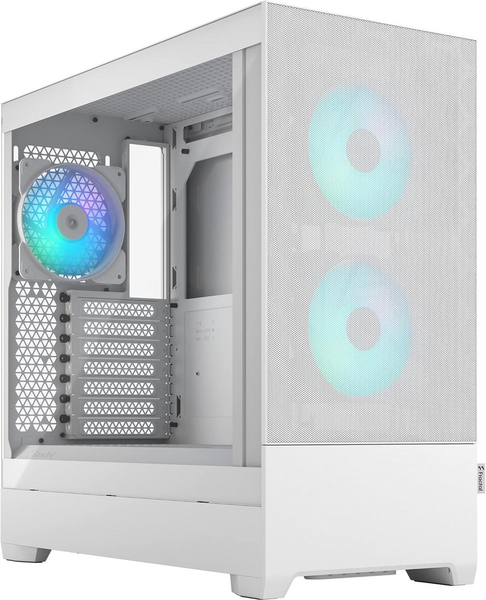 High Airflow Mid Tower PC Gaming Kast met RGB Verlichting en Gehard Glas