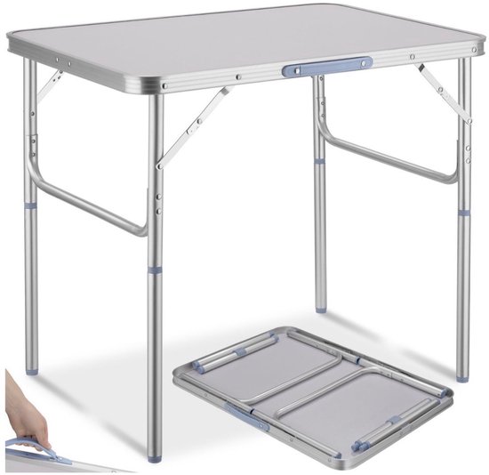 Opvouwbare Campingtafel Aluminium - Lichtgewicht & Verstelbaar - Inklapbare Tafel voor Camping, Balkon & Tuin - 60x45 cm van Merkloos — afbeelding 5