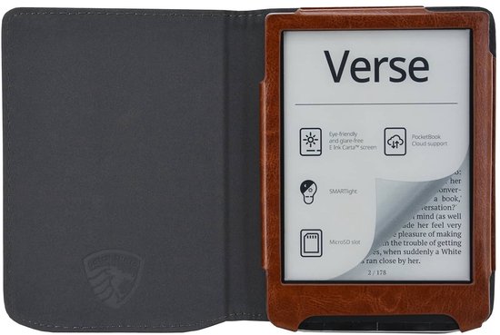 Jeans Hoesje Geschikt voor Pocketbook Verse Pro Hoes Cover Jeans Grijs — afbeelding 2
