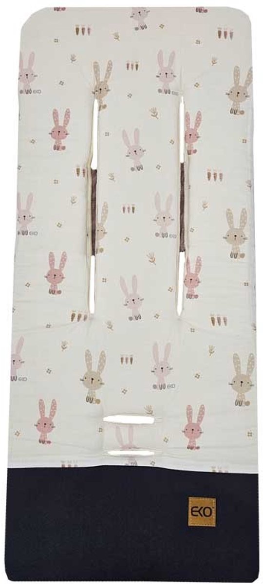 Stroller insert with foam MEMORY BUNNY/ROSE PINK