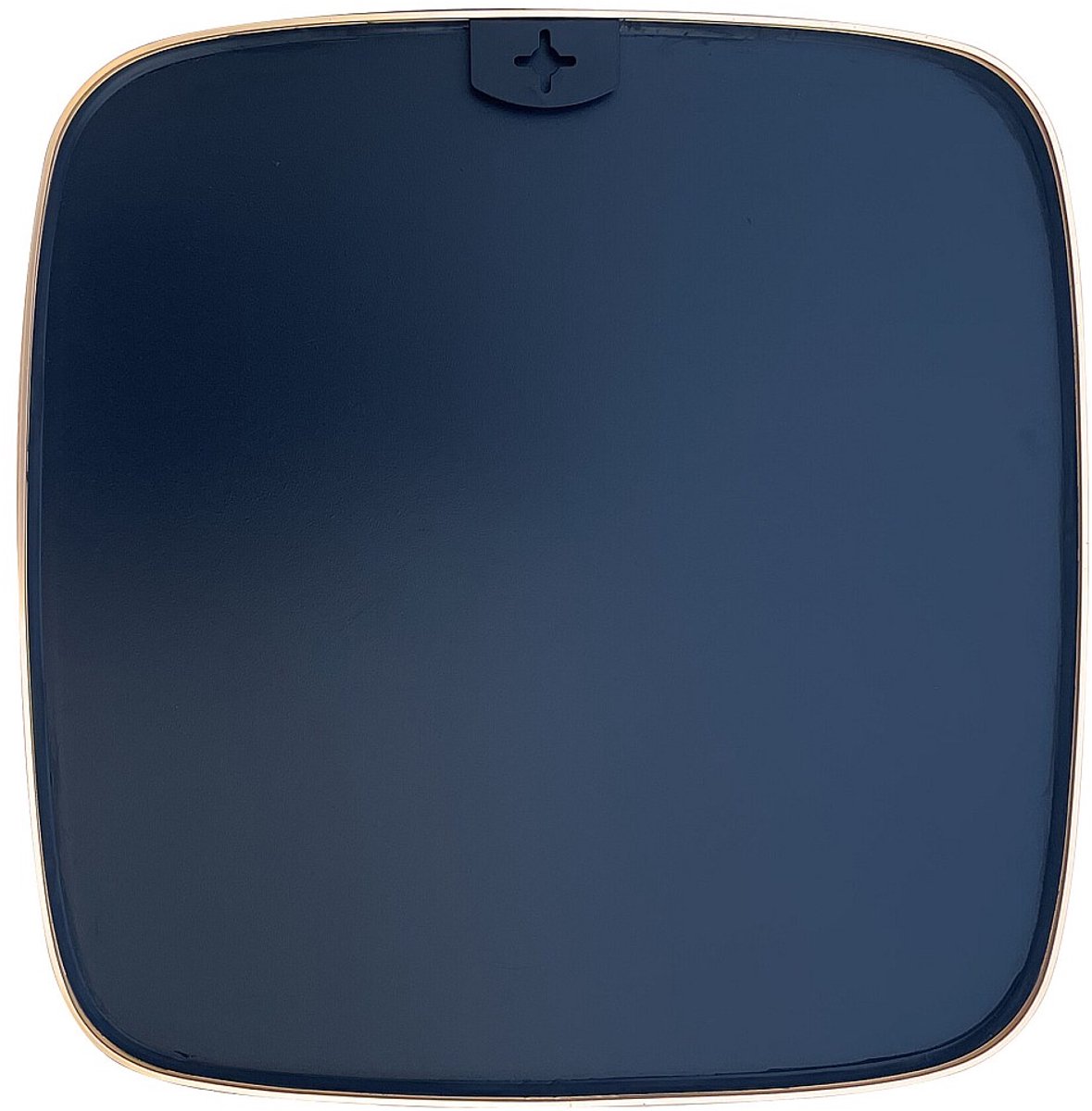 Vente-unique Vierkante spiegel in aluminium - H 60 x B 60 cm - Goudkleurig - ALUNI