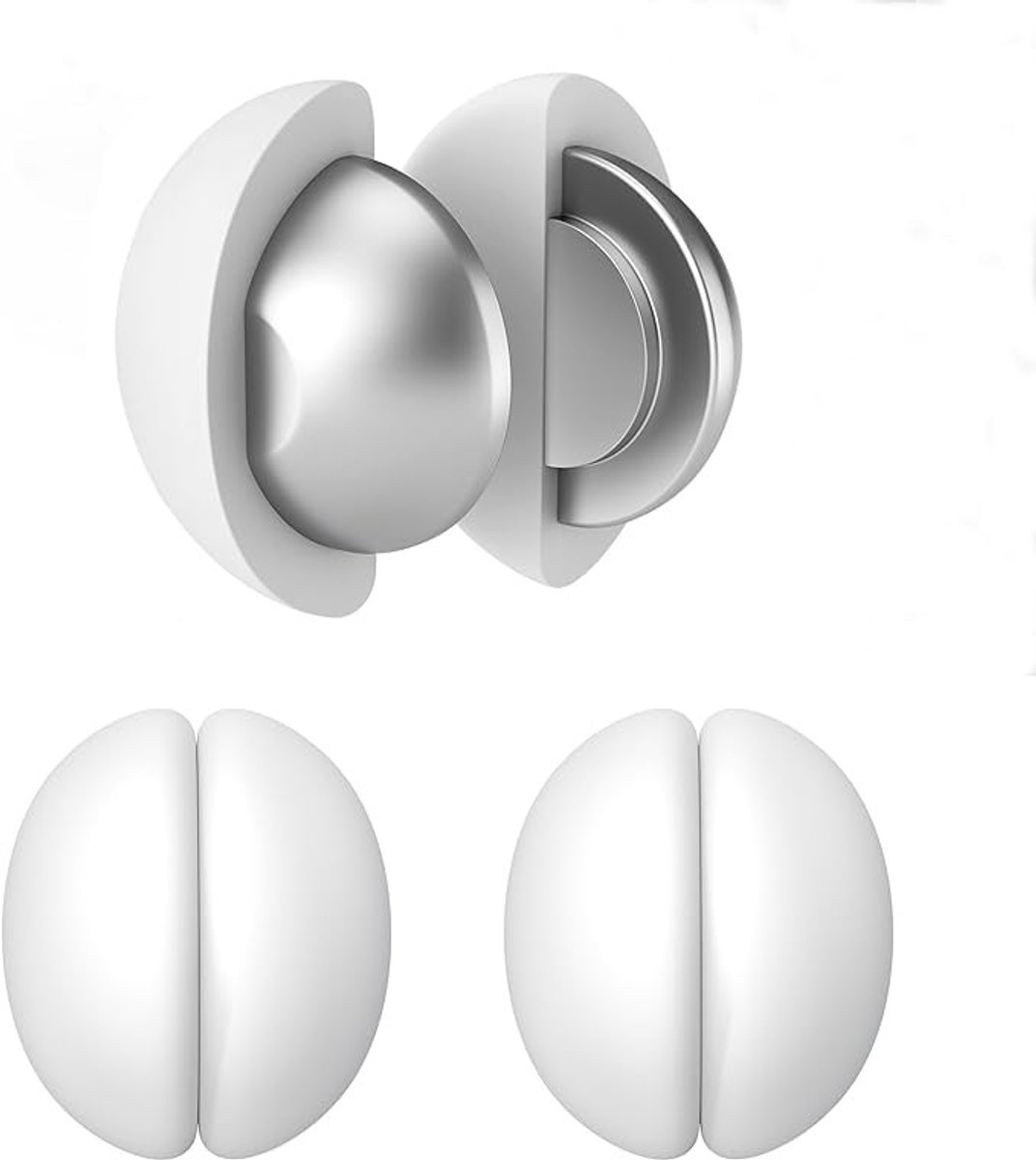 Stunq® Douchegordijn Gewichten - 3 paar sterke magneten met beschermende coating, voorkomt wapperen
