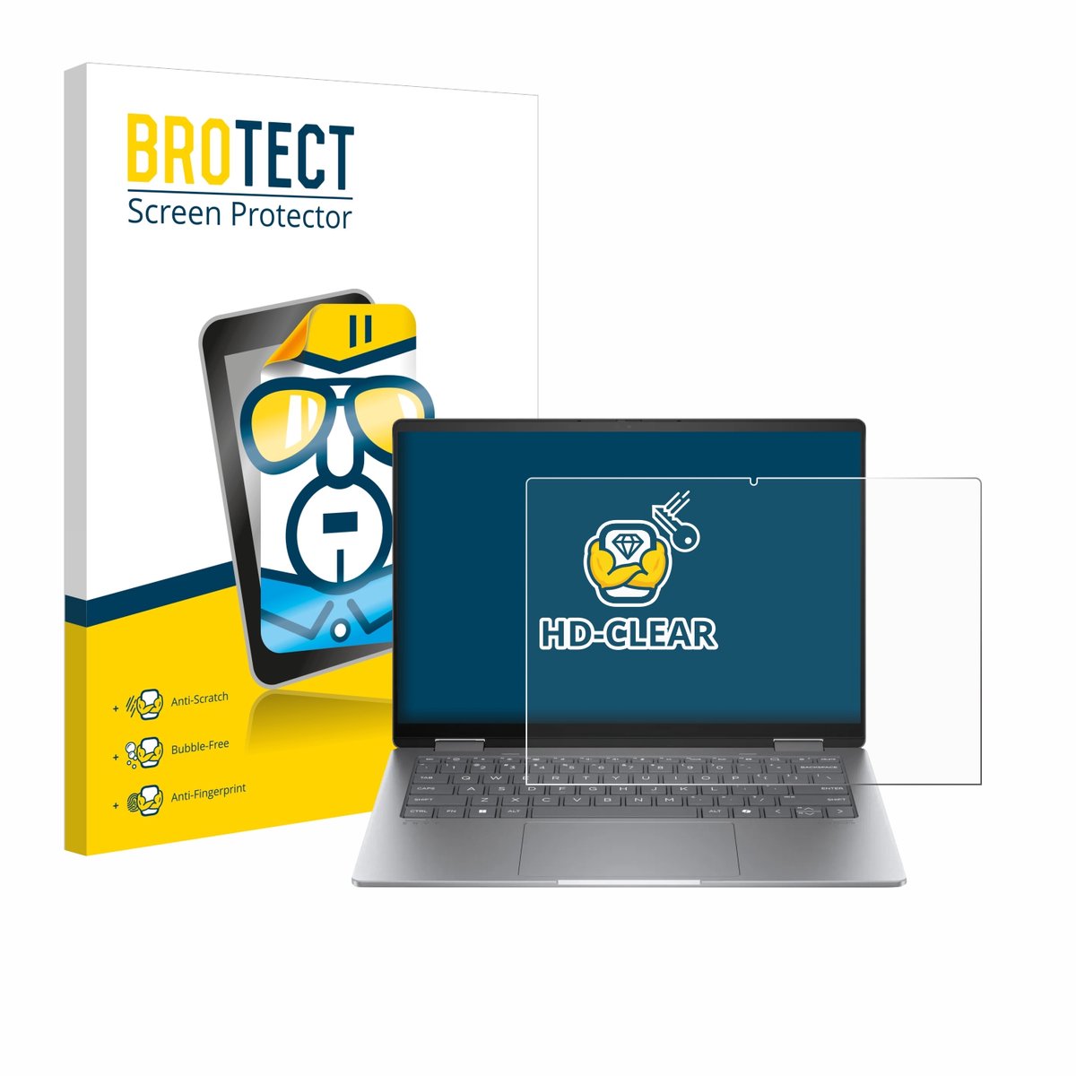 BROTECT - Screenprotector voor HP Envy x360 14 2-in-1 - Folie Beschermfolie transparant