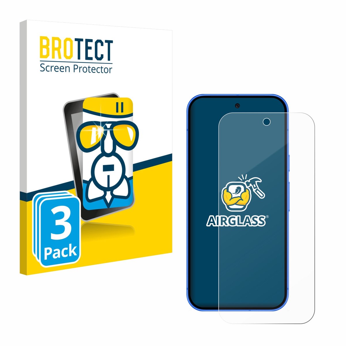 Screenprotector 3 Stuks voor Google Pixel 10 Beschermglas transparant