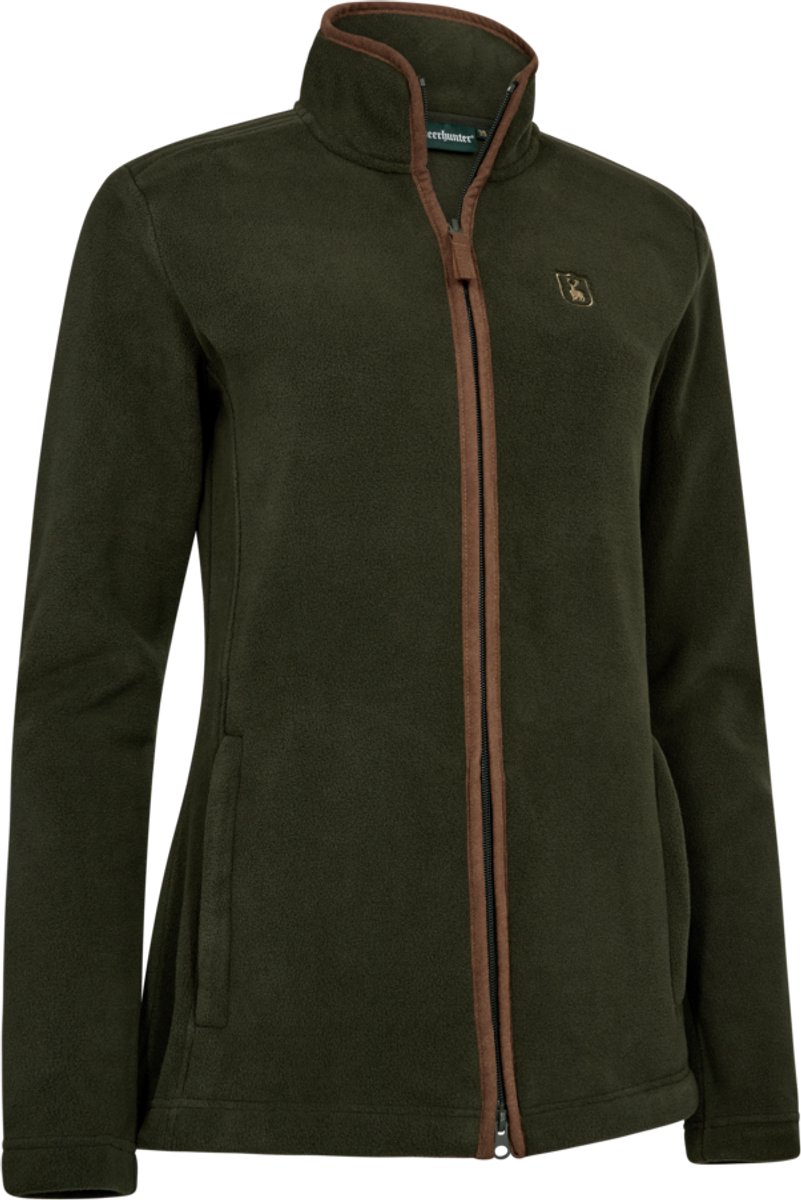 Deerhunter Dames Cumbria fleecejack fleece scandinavische outdoorfleece countrylife Forest Ember Maat 40