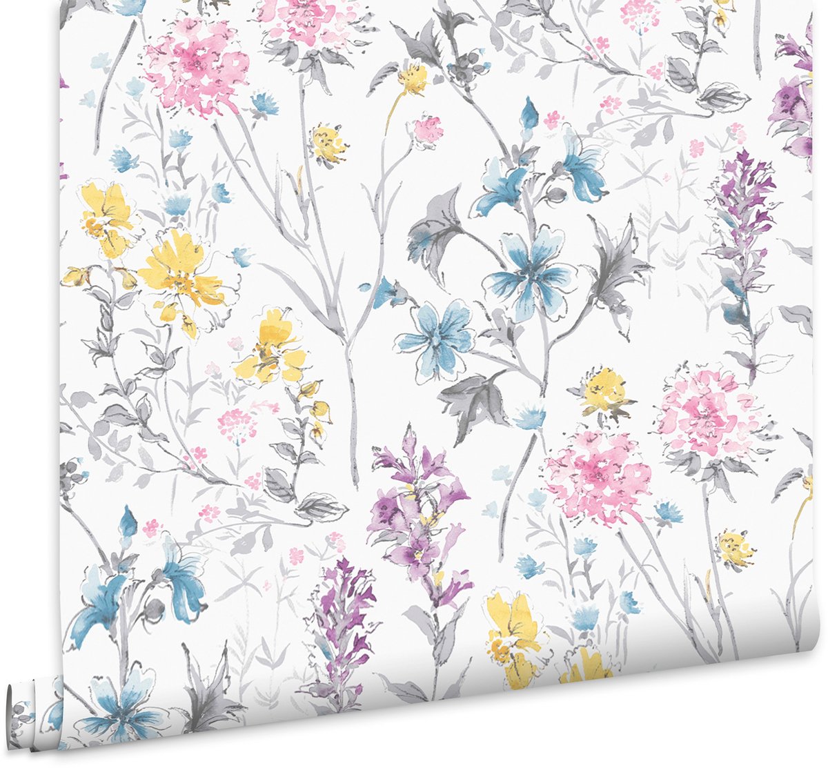 Laura Ashley Wild Meadow Behang - Bloemen - 10mx52cm - Multi