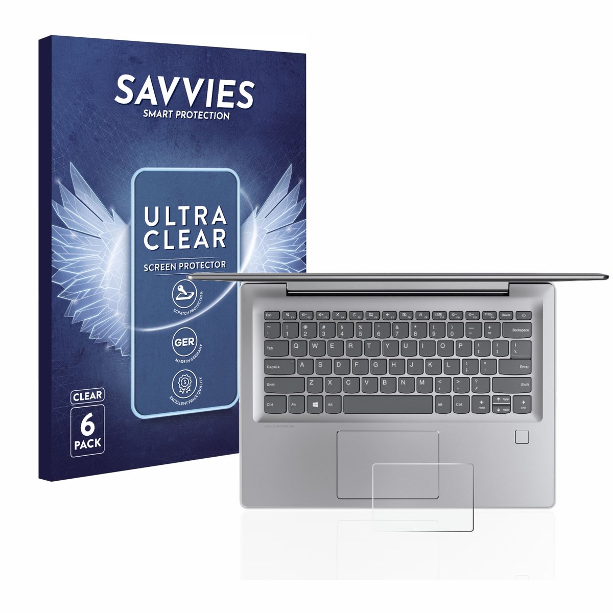 Savvies - Screenprotector voor Lenovo IdeaPad 530s (14") Touchpad - Folie Beschermfolie transparant 6 Stuks