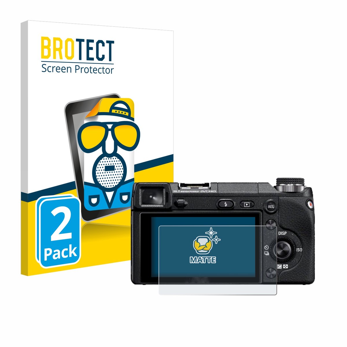 BROTECT - Screenprotector voor Sony Alpha NEX-6 - Folie Beschermfolie matte 2 Stuks