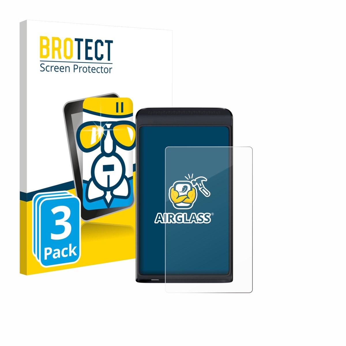 Screenprotector 3 Stuks voor Vasco Translator Q1 Beschermglas transparant