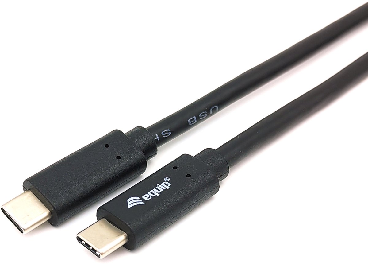 Equip 128348 USB-kabel USB 3.2 Gen 1 (3.1 Gen 1) 0,5 m USB C Zwart