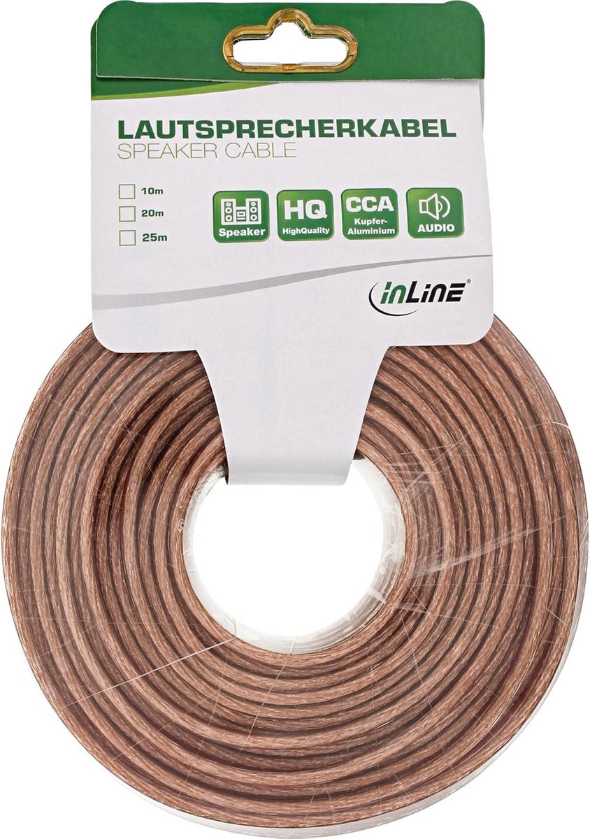 Luidsprekerkabel 2x 2,5mm² Transparant 25 meter voor Speakers