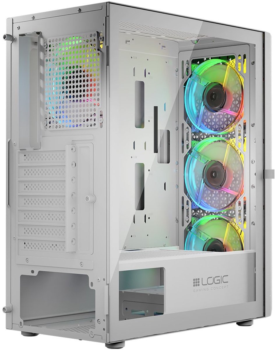 Logic Concept Aramis LED ARGB USB 3.0 White Midi Tower – Witte Gamingbehuizing