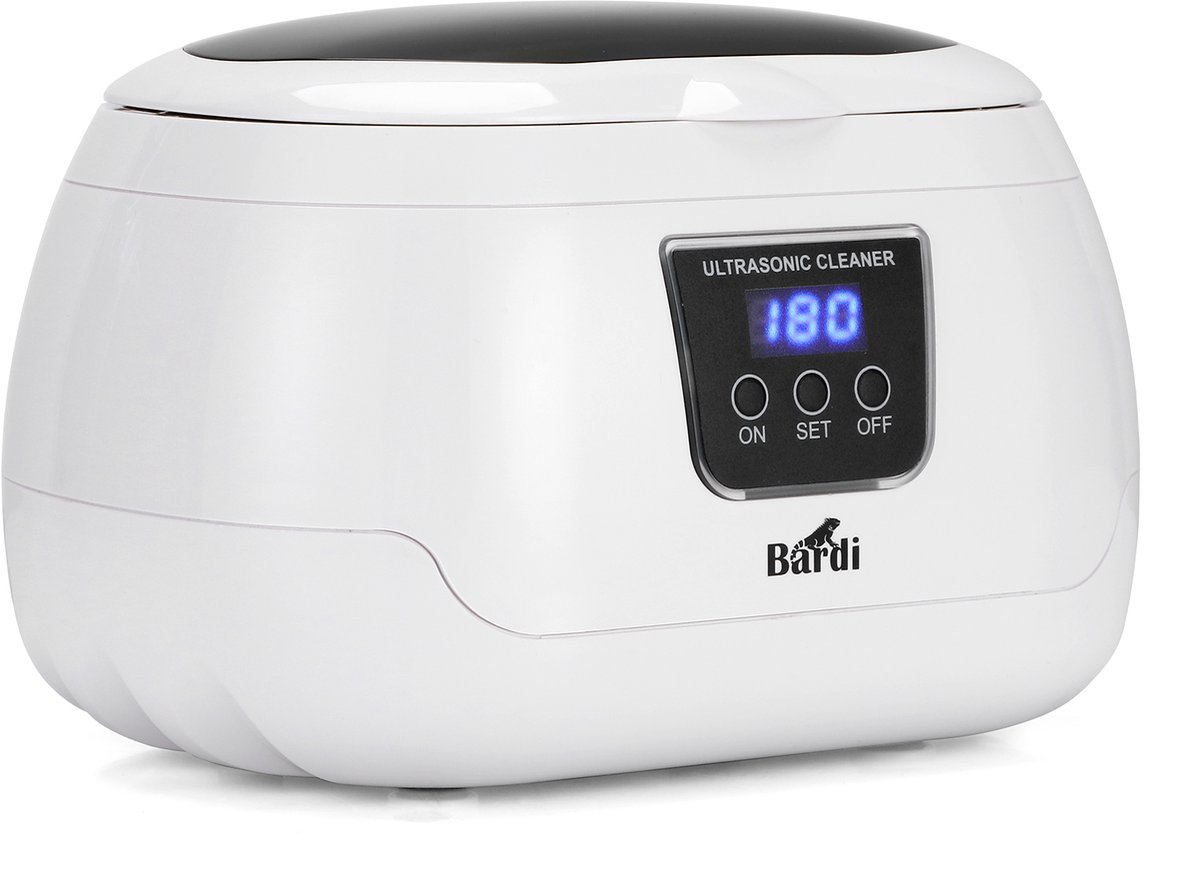 BARDI Ultrasoon Reiniger Met Mandje en Rek 600ML 360 graden Reiniging - Ultrasone Reiniger - Reinigingsapparaat Voor Brillen / Sieraden / Horloges / Munten - Model 1