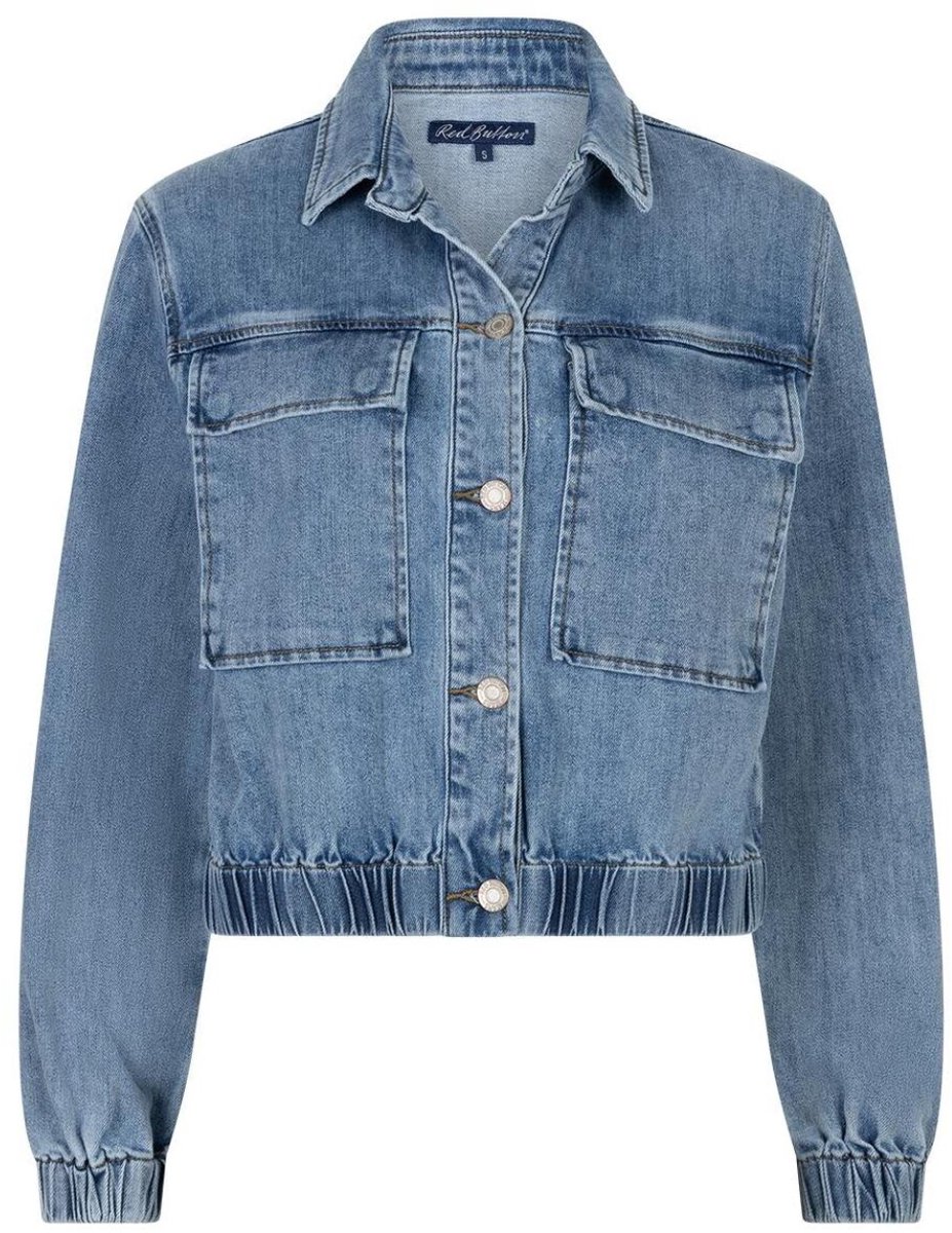 Red Button Jas Juno Jacket Denim Srb4868 Light Stone Dames Maat - XS