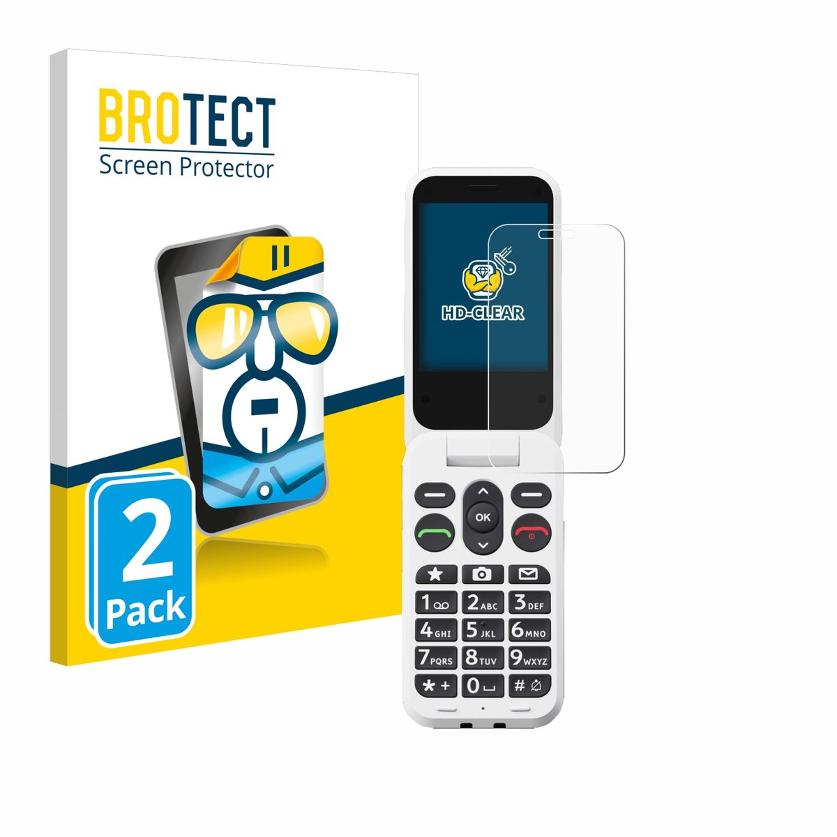 BROTECT - Screenprotector voor Doro Leva L30 - Folie Beschermfolie transparant 2 Stuks