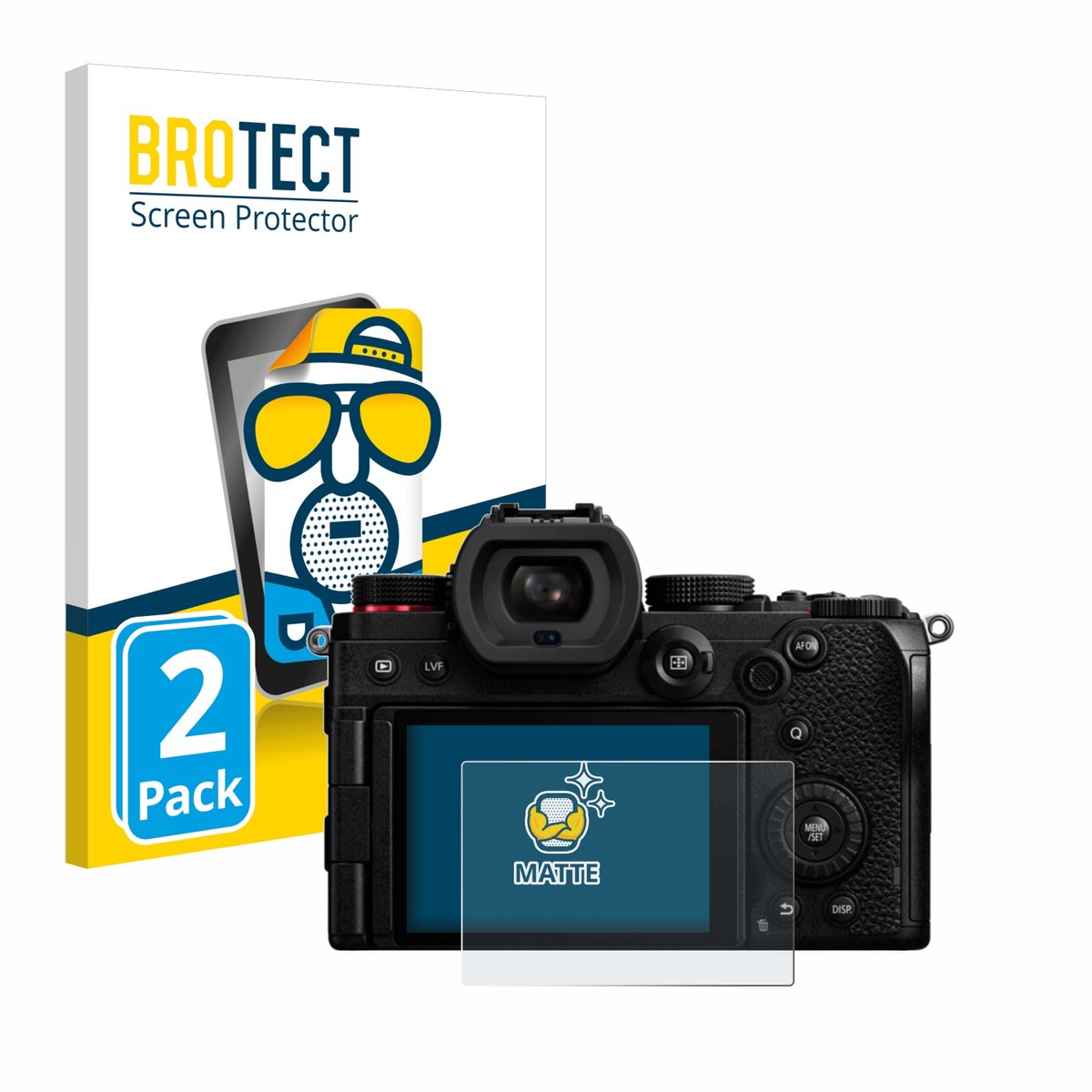 BROTECT - Screenprotector voor Panasonic Lumix DC-S5D - Folie Beschermfolie matte 2 Stuks