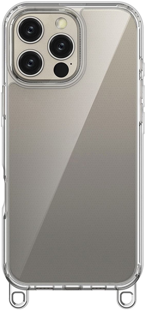 Mobigear Hoesje geschikt voor Apple iPhone 16 Pro Max Telefoonhoesje Hardcase | Mobigear Bungy Backcover | iPhone 16 Pro Max Case | Back Cover - Zilver