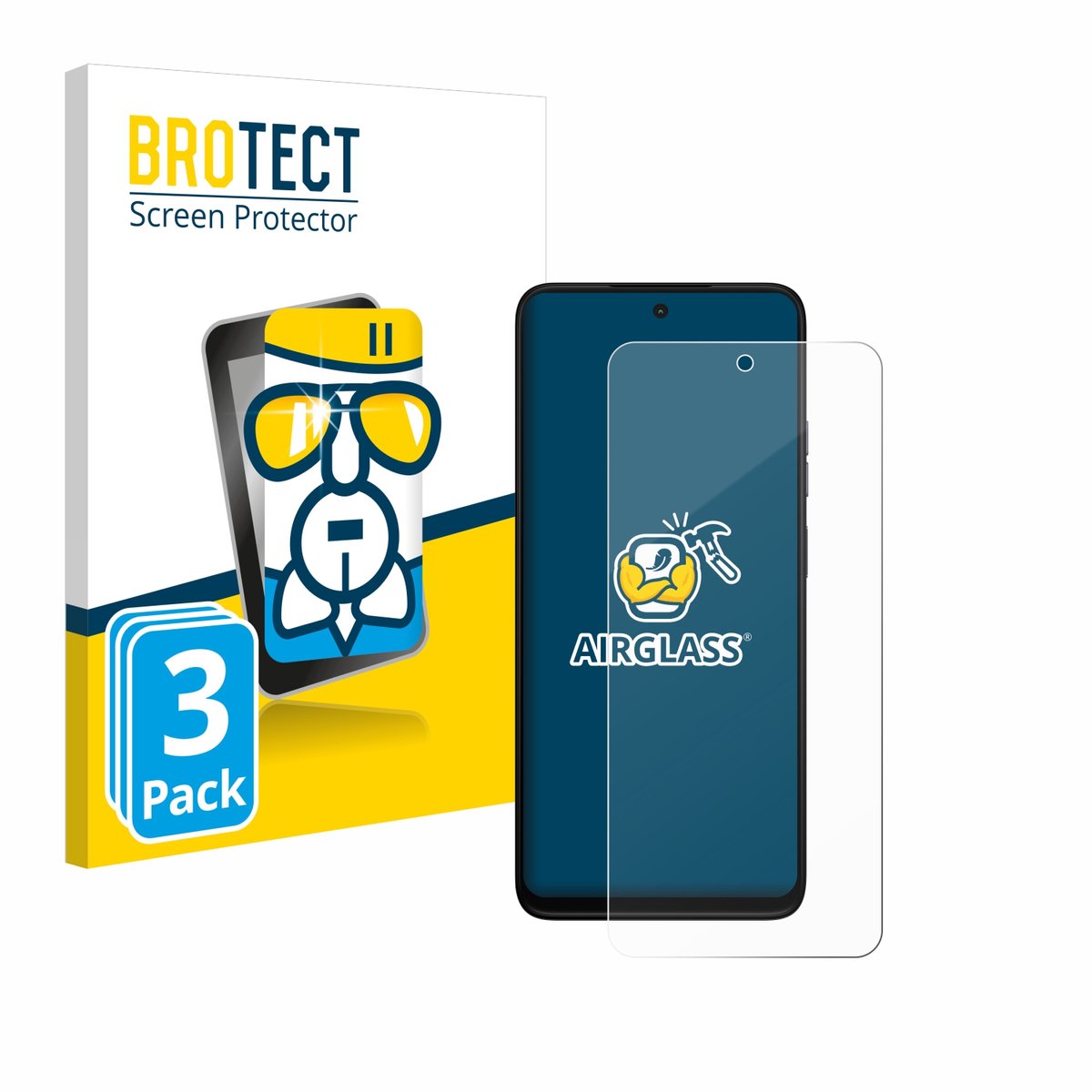 Screenprotector 3 Stuks voor Motorola Moto G35 Beschermglas transparant