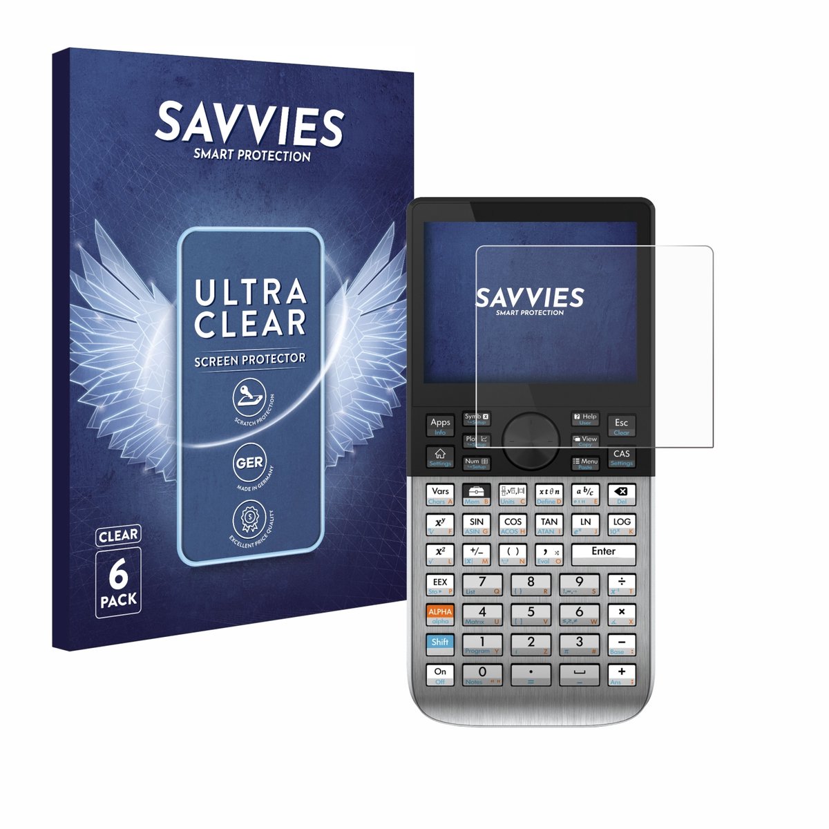 Savvies - Screenprotector voor HP Prime - Folie Beschermfolie transparant 6 Stuks