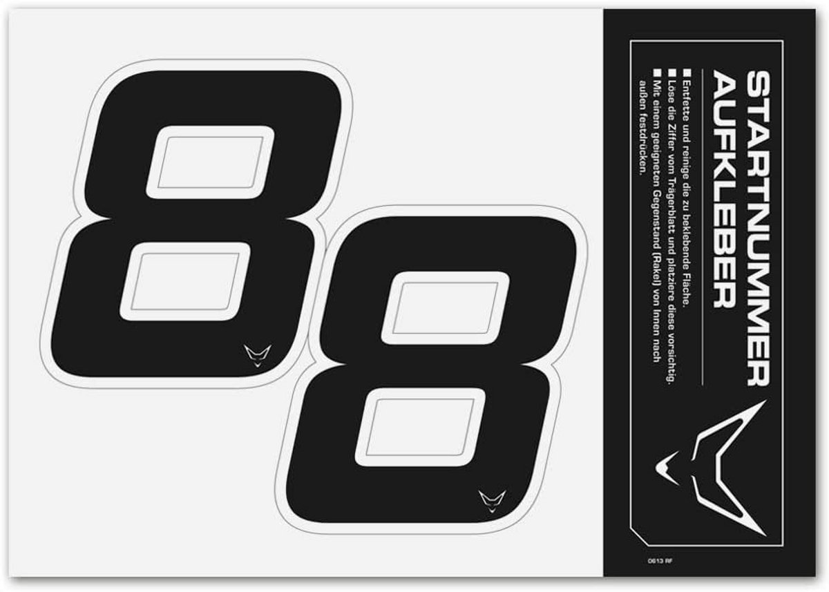 Startnummer Sticker Set voor Motor en Racevoertuigen