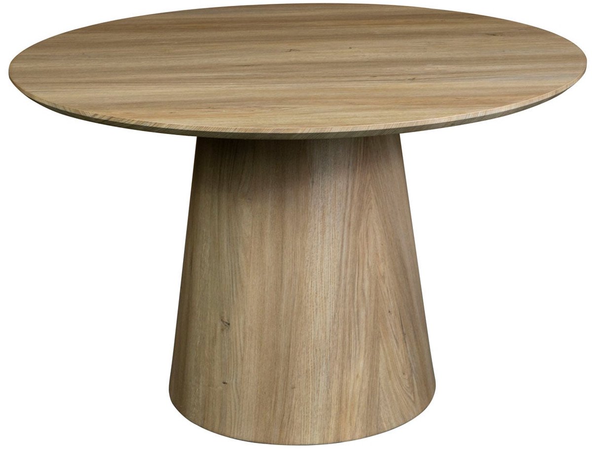 Eettafel Amber rond 120cm lichtbruin Japandi eetkamertafel Japanse stijl tafel