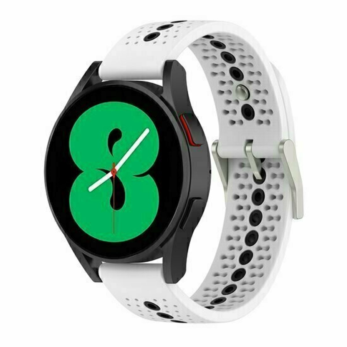 By Qubix - Dot Pattern siliconen bandje - Wit - geschikt voor Huawei Watch 5 - 46mm