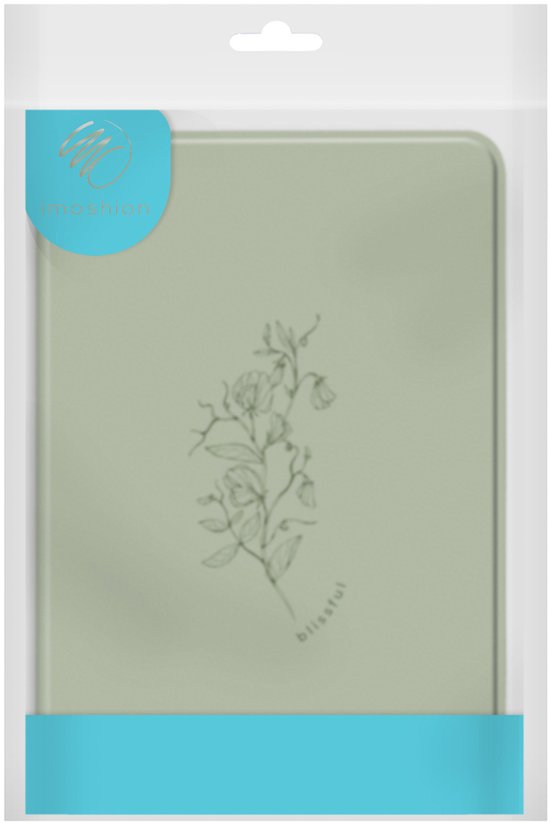 Hoesje geschikt voor Kobo Clara 2E E-reader - iMoshion Design Slim Soft Case Bookcase - Ook geschikt voor Tolino Shine 4 - Floral Green van Hoesje  — afbeelding 2