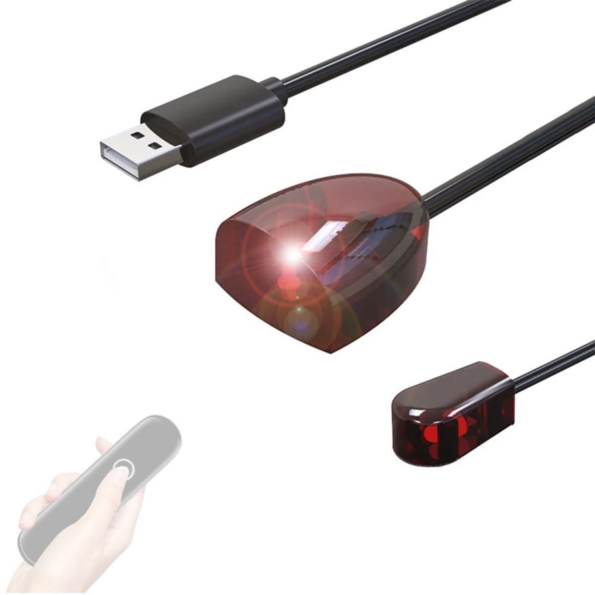 Infrarood Verlengset met USB voor Afstandsbediening en TV-Box