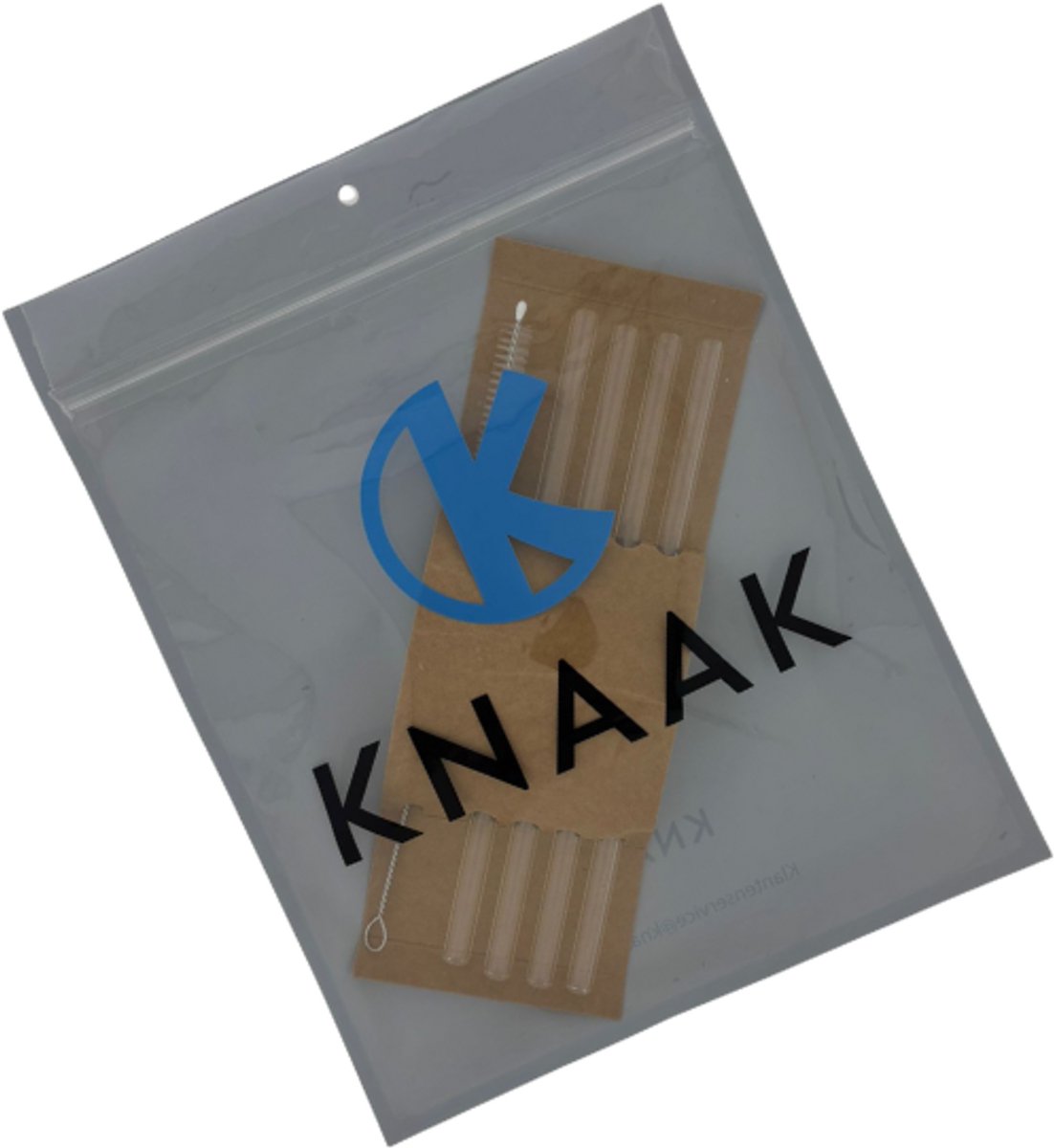 Knaak Herbruikbare Glazen Rietjes - Set van 4 + Reinigingsborstel - 20 cm - Transparant - Drinken — cadeau in Koken & Dineren - foto 3