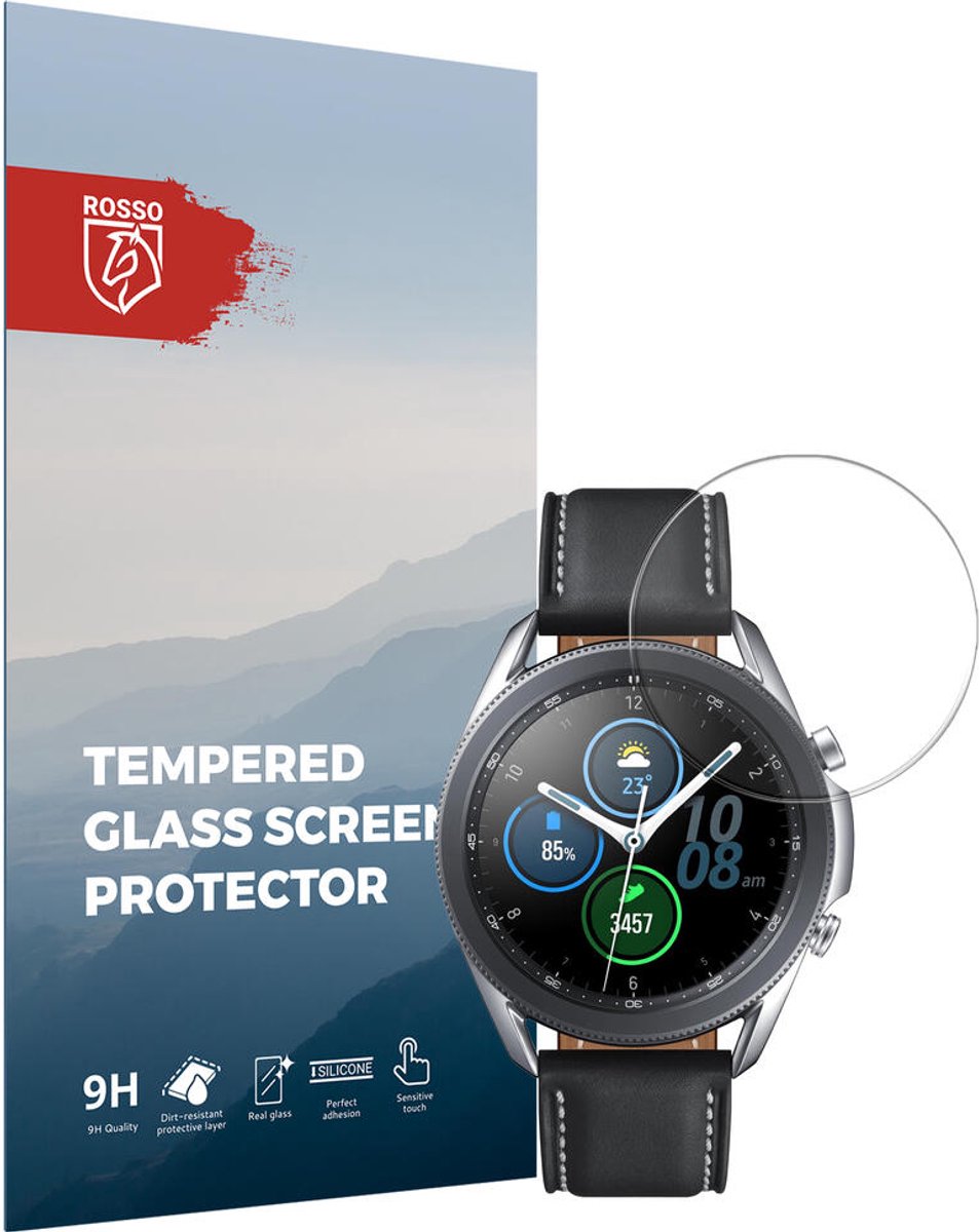 Rosso 9H Tempered Glass - Screen Protector Geschikt voor Samsung Galaxy Watch 3 45MM