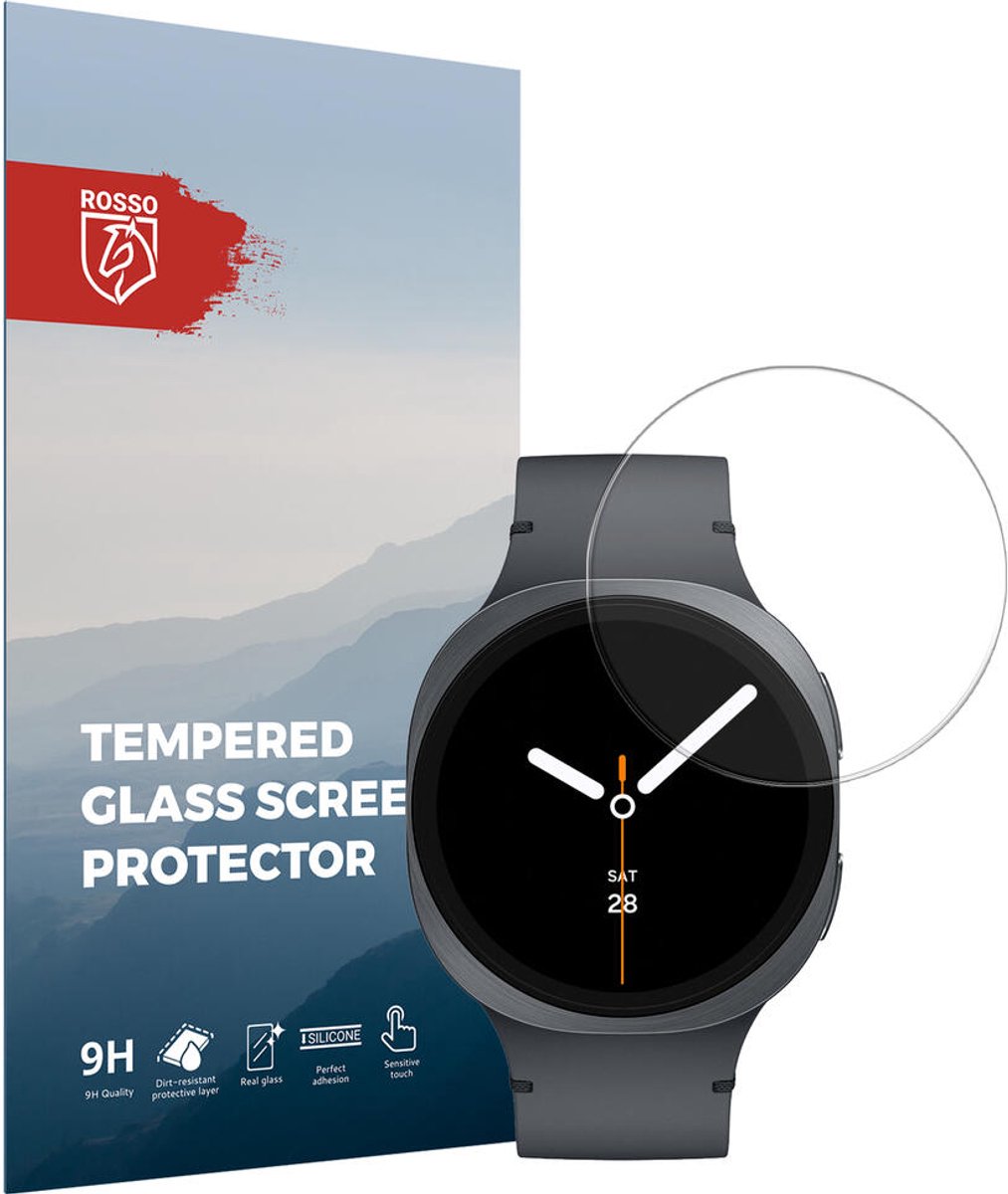 Rosso 9H Tempered Glass - Screen Protector Geschikt voor Samsung Galaxy Watch 8 Classic