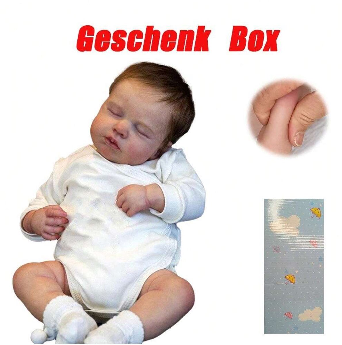50 cm 3D beschilderd met zichtbare aderen, zachte siliconen Reborn babypop