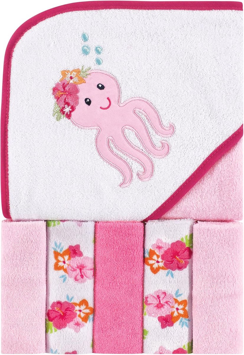 Zachte Badstof Omslagdoek met Capuchon voor Meisjes, Vos Ontwerp
