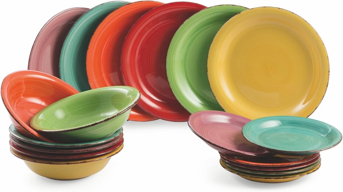 18-delig Servies Set voor 6 Personen van Steengoed