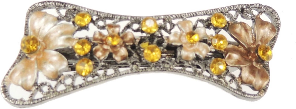 Vintage Haarspeld met Bloem en Strik voor Dames