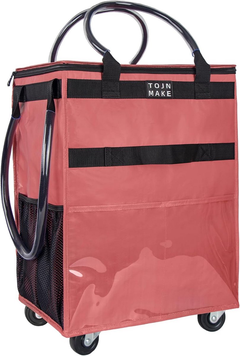 Opvouwbare Boodschappentas met Wielen - Grote Capaciteit Trolley Tas