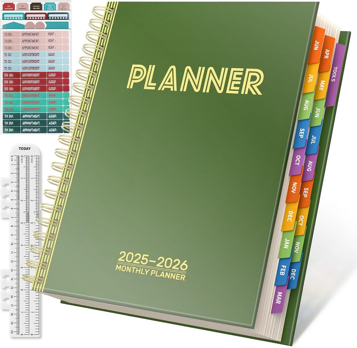 Academische Planner 2025-2026, Maand- en Dagoverzicht met Gewoonte Tracker