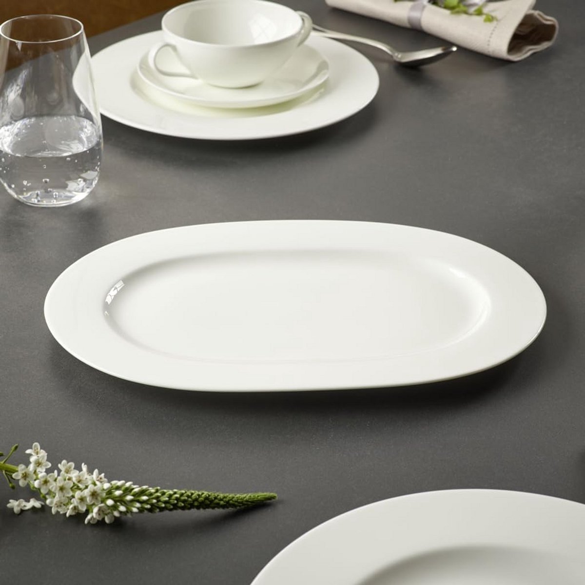 Ovale schaal groot 41 cm - Premium porselein voor dineren en lifestyle