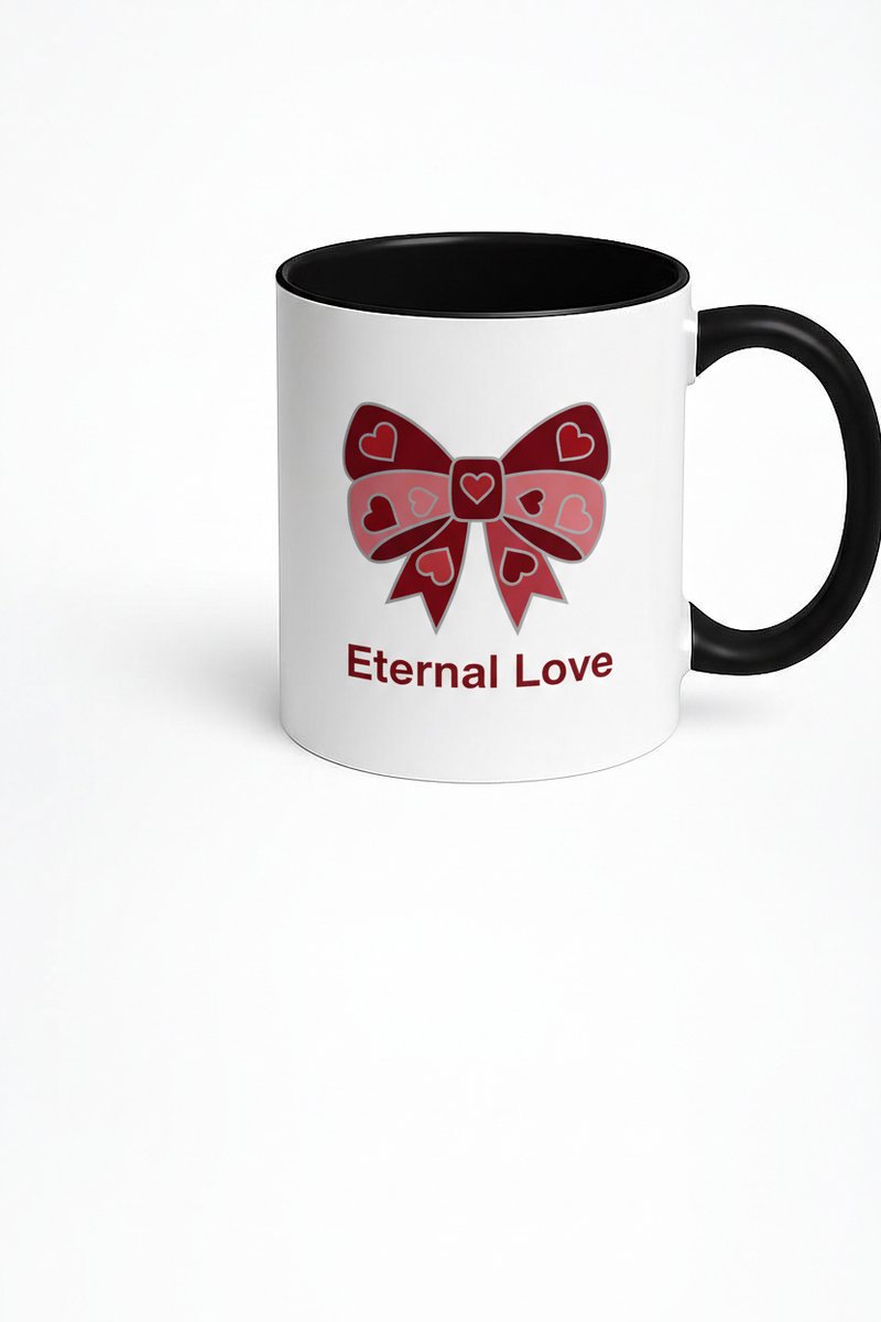 Mok 'Eternal Love' met Romantische Strik en Hartjes - Liefde Cadeau