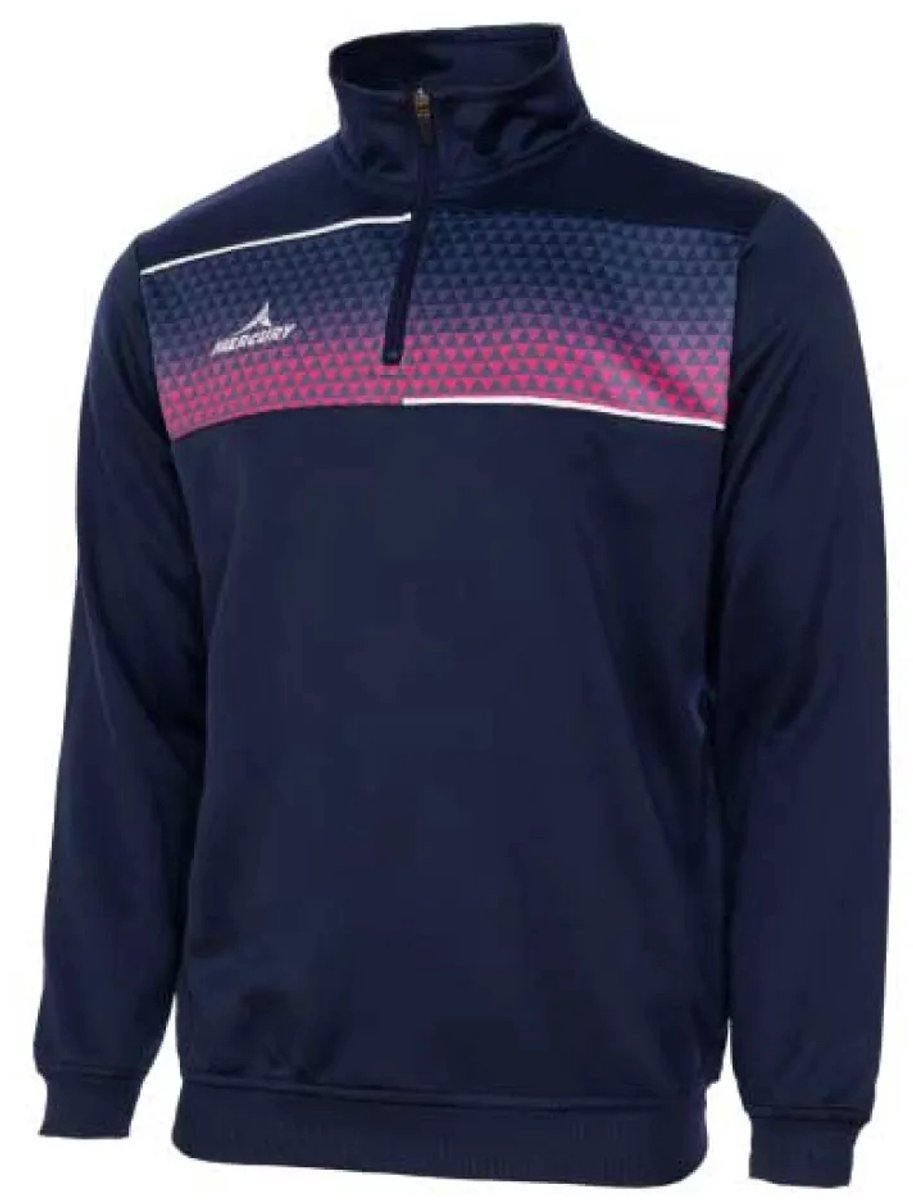 Mercury Equipment Mesubf Paris Sweatshirt Met Halve Rits Blauw M Man