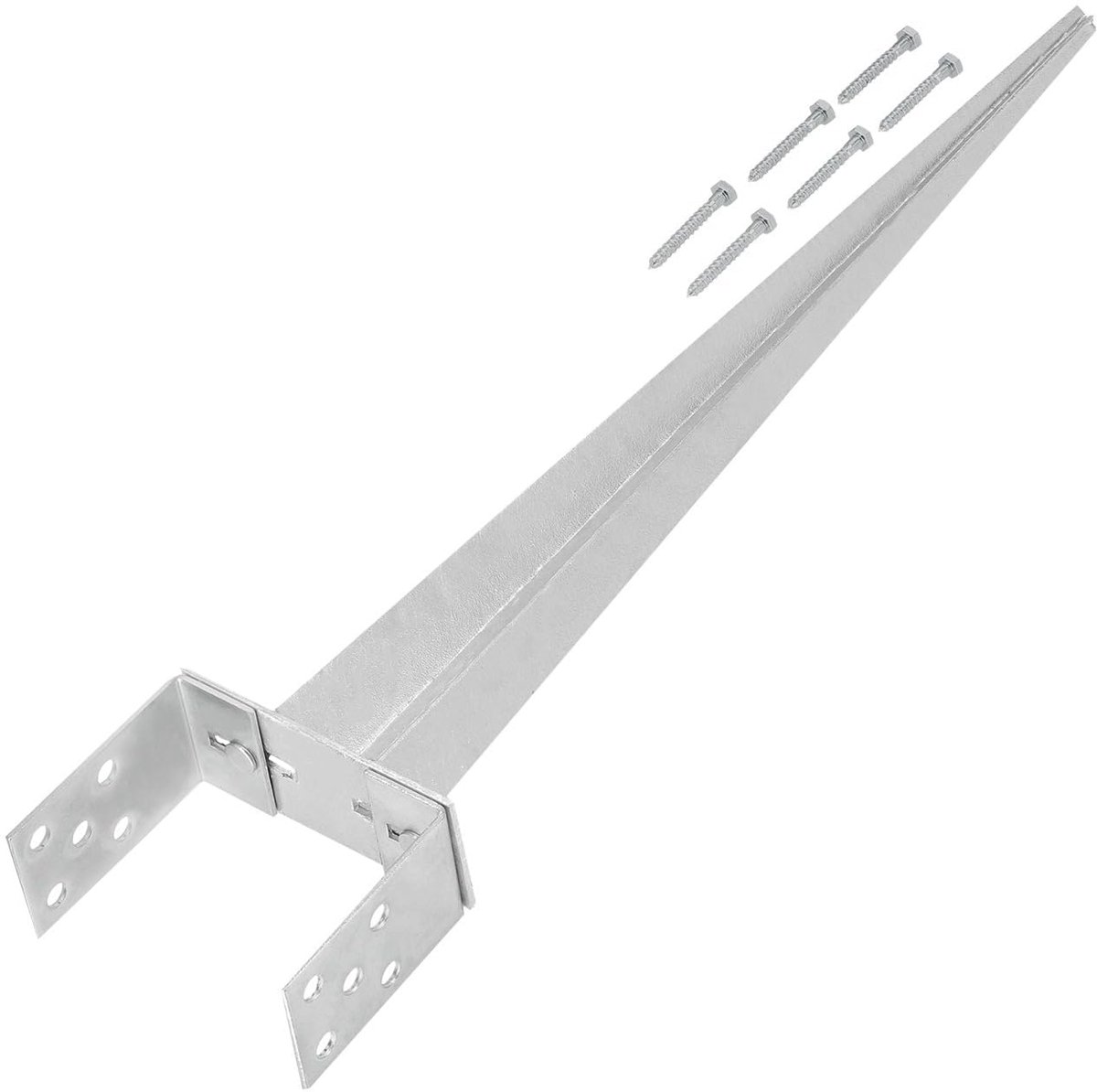 KOTARBAU Verstelbare paalsteun, 0-160 mm, staal, zilver