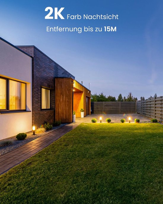 ieGeek Beveiligingscamera Buiten – 2K HD - Buiten Camera Met Nachtzicht – Buitencamera - Bewakingscamera voor Buiten - Met WiFi en APP - Incl. 64GB SD — afbeelding 5