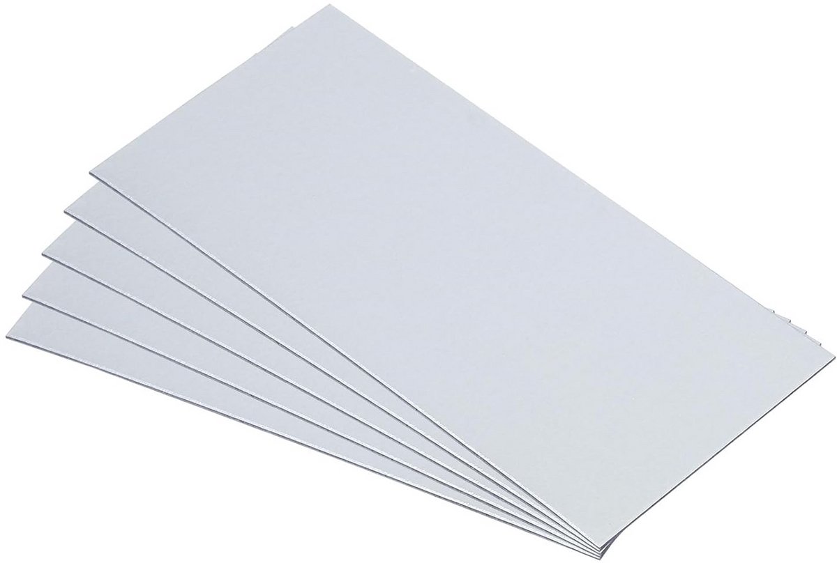 5 Stuks Gegalvaniseerd Staalplaat 10x5cm - 0.8mm Dik Ijzeren Plaat voor Dakreparatie en Hobby