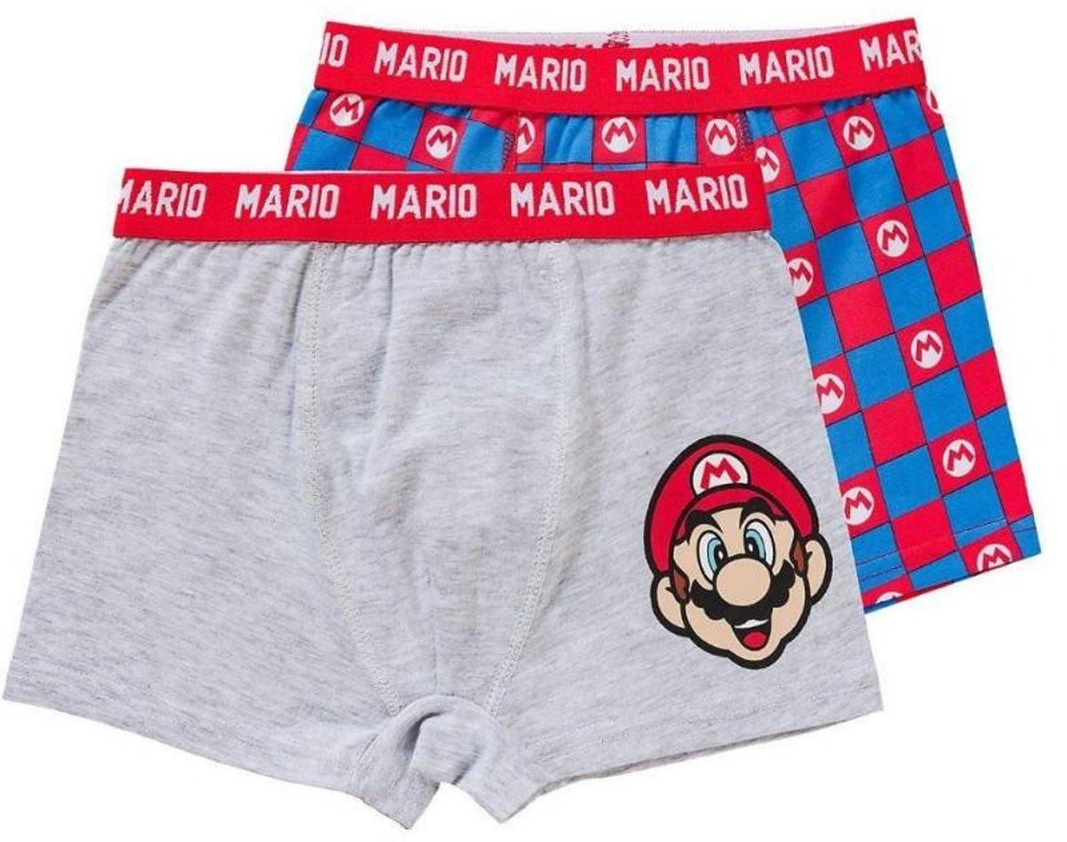 Super Mario kinderboxershorts 2 stuks/pak 10 jaar