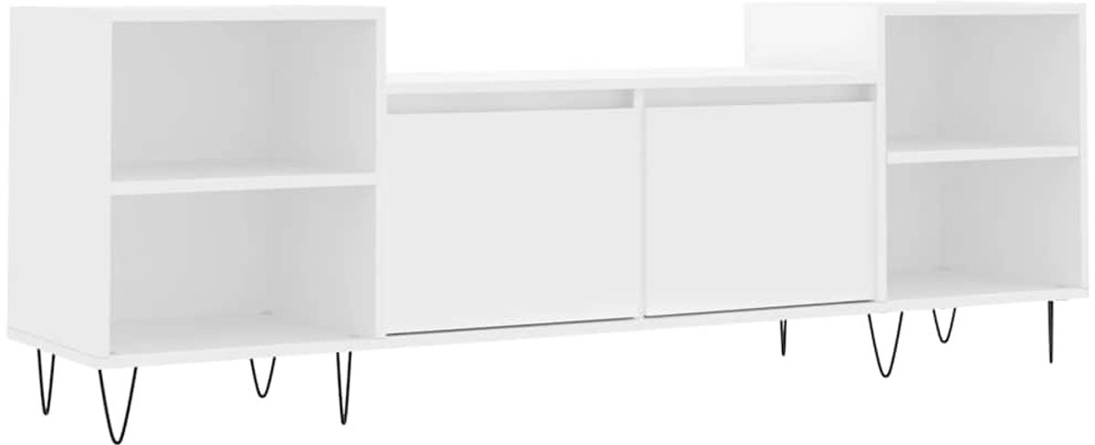 vidaXL - Tv-meubel - 160x35x55 - cm - bewerkt - hout - wit